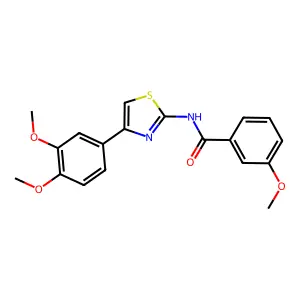 N-[4-(3,4-dimethoxyphenyl)-1,3-thiazol-2-yl]-3-methoxybenzamide structure