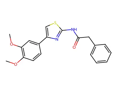 N-[4-(3,4-dimethoxyphenyl)-1,3-thiazol-2-yl]-2-phenylacetamide structure
