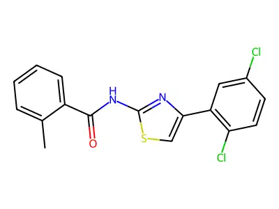 N-[4-(2,5-dichlorophenyl)-1,3-thiazol-2-yl]-2-methylbenzamide structure