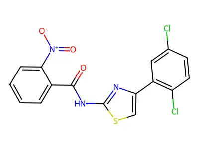 N-[4-(2,5-dichlorophenyl)-1,3-thiazol-2-yl]-2-nitrobenzamide structure
