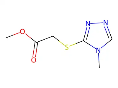 Methyl 2-[(4-methyl-1,2,4-triazol-3-yl)sulfanyl]acetate structure