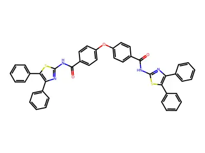 4,4'-oxybis(N-(4,5-diphenylthiazol-2-yl)benzamide) structure