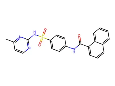 N-(4-(N-(4-methylpyrimidin-2-yl)sulfamoyl)phenyl)-1-naphthamide structure