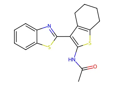 N-[3-(1,3-benzothiazol-2-yl)-4,5,6,7-tetrahydro-1-benzothiophen-2-yl]acetamide structure