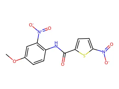 N-(4-methoxy-2-nitrophenyl)-5-nitrothiophene-2-carboxamide structure