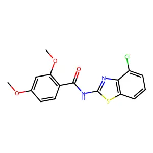 N-(4-chloro-1,3-benzothiazol-2-yl)-2,4-dimethoxybenzamide structure