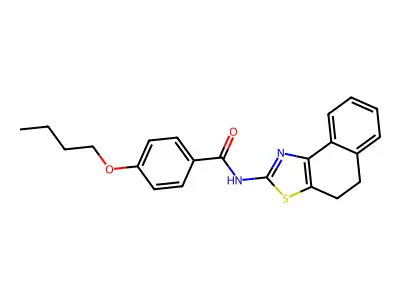 4-butoxy-N-(4,5-dihydronaphtho[1,2-d]thiazol-2-yl)benzamide structure