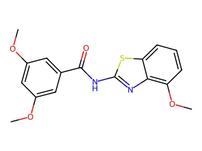3,5-dimethoxy-N-(4-methoxy-1,3-benzothiazol-2-yl)benzamide structure