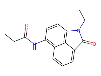 N-(1-ethyl-2-oxo-1,2-dihydrobenzo[cd]indol-6-yl)propionamide structure