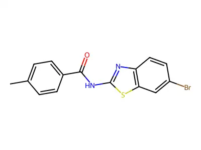 N-(6-bromo-1,3-benzothiazol-2-yl)-4-methylbenzamide structure