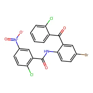 N-[4-Bromo-2-(2-chlorobenzoyl)phenyl]-2-chloro-5-nitrobenzamide structure