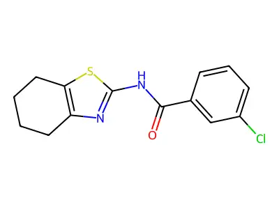 3-chloro-N-(4,5,6,7-tetrahydro-1,3-benzothiazol-2-yl)benzamide structure
