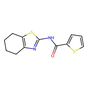 N-(4,5,6,7-tetrahydro-1,3-benzothiazol-2-yl)thiophene-2-carboxamide structure