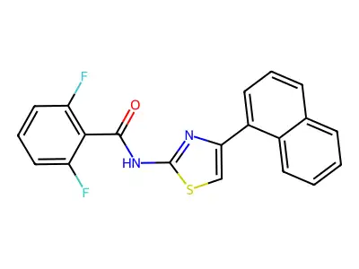 2,6-difluoro-N-(4-(naphthalen-1-yl)thiazol-2-yl)benzamide structure