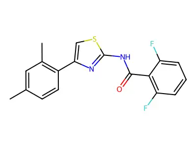 N-[4-(2,4-dimethylphenyl)-1,3-thiazol-2-yl]-2,6-difluorobenzamide structure