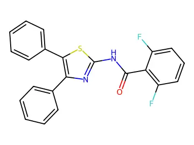 N-(4,5-diphenyl-1,3-thiazol-2-yl)-2,6-difluorobenzamide structure