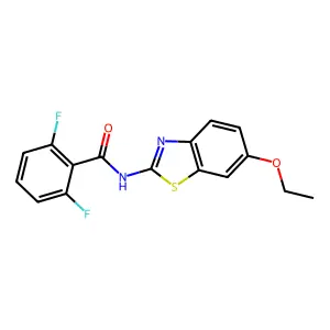 N-(6-ethoxy-1,3-benzothiazol-2-yl)-2,6-difluorobenzamide structure