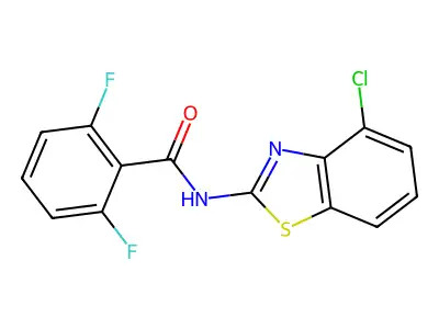 N-(4-chloro-1,3-benzothiazol-2-yl)-2,6-difluorobenzamide structure