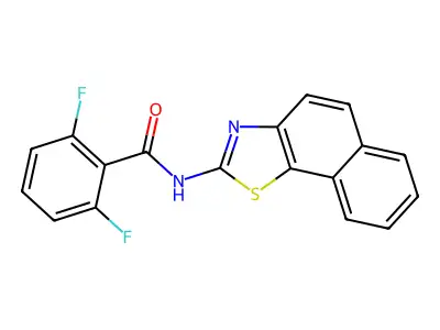 N-benzo[g][1,3]benzothiazol-2-yl-2,6-difluorobenzamide structure