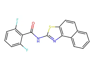 2,6-difluoro-N-(naphtho[1,2-d]thiazol-2-yl)benzamide structure