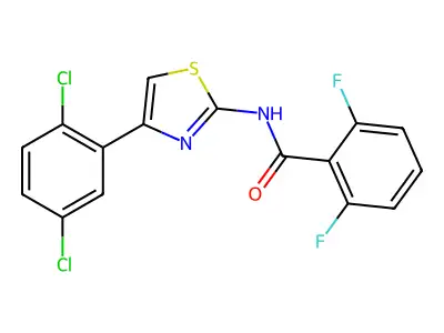 N-[4-(2,5-dichlorophenyl)-1,3-thiazol-2-yl]-2,6-difluorobenzamide structure