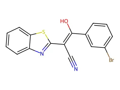 2-(1,3-Benzothiazol-2-yl)-3-(3-bromophenyl)-3-hydroxyprop-2-enenitrile structure