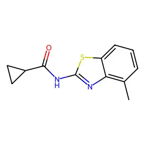 N-(4-methyl-1,3-benzothiazol-2-yl)cyclopropanecarboxamide structure