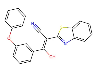 2-(1,3-Benzothiazol-2-yl)-3-hydroxy-3-(3-phenoxyphenyl)prop-2-enenitrile structure