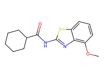 N-(4-methoxy-1,3-benzothiazol-2-yl)cyclohexanecarboxamide structure