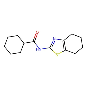 N-(4,5,6,7-tetrahydro-1,3-benzothiazol-2-yl)cyclohexanecarboxamide structure