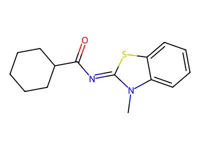 (E)-N-(3-methylbenzo[d]thiazol-2(3H)-ylidene)cyclohexanecarboxamide structure