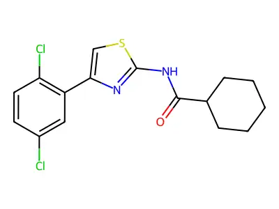 N-[4-(2,5-dichlorophenyl)-1,3-thiazol-2-yl]cyclohexanecarboxamide structure