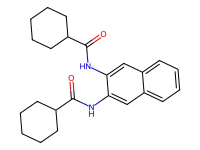 N-[3-(cyclohexanecarbonylamino)naphthalen-2-yl]cyclohexanecarboxamide structure