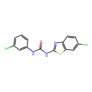N-(6-chloro-1,3-benzothiazol-2-yl)-N'-(3-chlorophenyl)urea structure