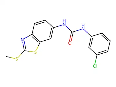 1-(3-Chlorophenyl)-3-(2-(methylthio)benzo[d]thiazol-6-yl)urea structure
