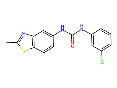 1-(3-Chlorophenyl)-3-(2-methyl-1,3-benzothiazol-5-yl)urea structure