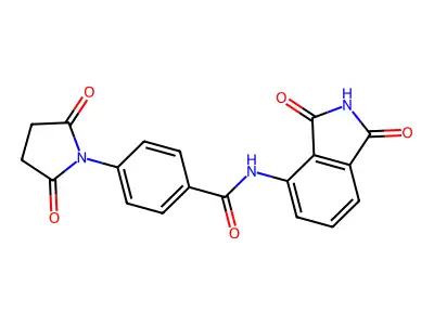 N-(1,3-dioxoisoindolin-4-yl)-4-(2,5-dioxopyrrolidin-1-yl)benzamide structure