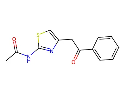 N-(4-phenacyl-1,3-thiazol-2-yl)acetamide structure