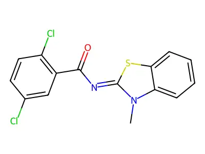 (E)-2,5-dichloro-N-(3-methylbenzo[d]thiazol-2(3H)-ylidene)benzamide structure