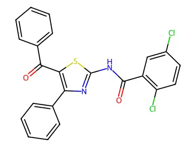 N-(5-benzoyl-4-phenyl-1,3-thiazol-2-yl)-2,5-dichlorobenzamide structure