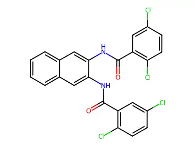 2,5-dichloro-N-[3-[(2,5-dichlorobenzoyl)amino]naphthalen-2-yl]benzamide structure