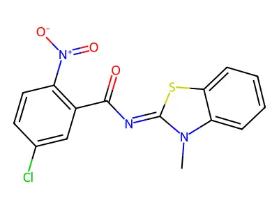 (E)-5-chloro-N-(3-methylbenzo[d]thiazol-2(3H)-ylidene)-2-nitrobenzamide structure