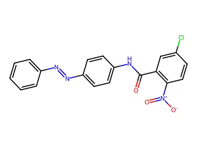Benzamide, 5-chloro-2-nitro-N-[4-(2-phenyldiazenyl)phenyl]- structure
