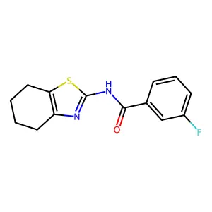 3-fluoro-N-(4,5,6,7-tetrahydro-1,3-benzothiazol-2-yl)benzamide structure
