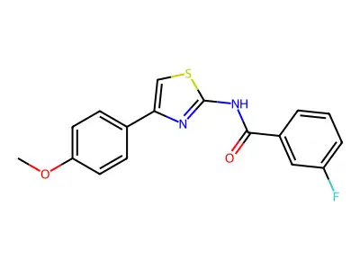 3-fluoro-N-[4-(4-methoxyphenyl)-1,3-thiazol-2-yl]benzamide structure