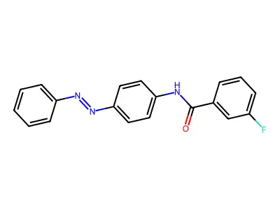 Benzamide, 3-fluoro-N-[4-(2-phenyldiazenyl)phenyl]- structure