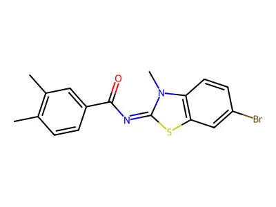 (E)-N-(6-bromo-3-methylbenzo[d]thiazol-2(3H)-ylidene)-3,4-dimethylbenzamide structure
