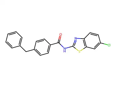 4-benzyl-N-(6-chloro-1,3-benzothiazol-2-yl)benzamide structure
