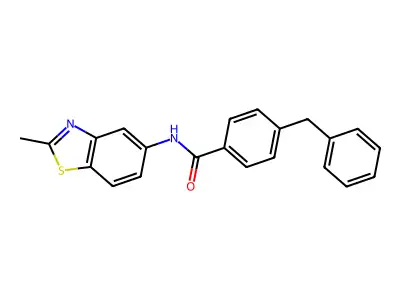 4-benzyl-N-(2-methyl-1,3-benzothiazol-5-yl)benzamide structure