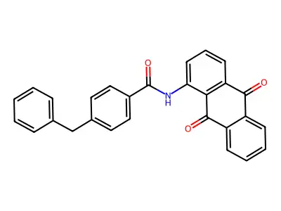 4-benzyl-N-(9,10-dioxo-9,10-dihydroanthracen-1-yl)benzamide structure